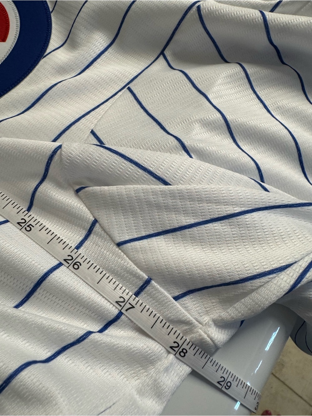 Nike White Baseball Jersey with Royal Blue Pinstripes XXL - Picture 7 of 11
